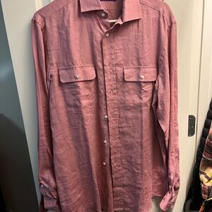 Ralph Lauren Purple Label Casual Pink Button-Down Shirt